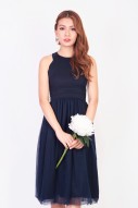 Aries Tulle Dress in Navy