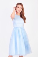 Aries Tulle Dress in Sky Blue