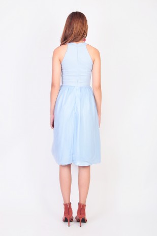 Aries Tulle Dress in Sky Blue