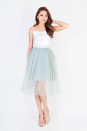Shelley Tulle Skirt in Minty Grey