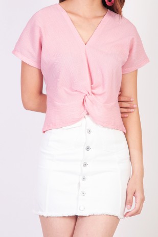 Dione Knot Top in Pink