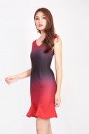 RESTOCK: Elise Ombre Dress in Red