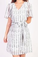 Maegan Textured Dress in White