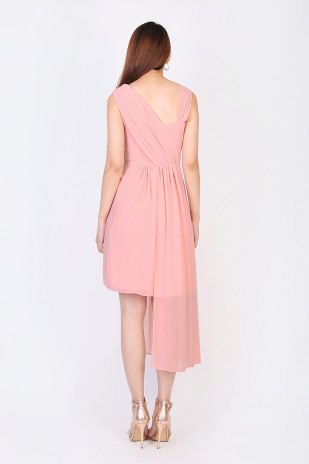 Danica Asymmetric Dress in Pink