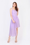 Danica Asymmetric Dress in Lavender