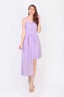 Danica Asymmetric Dress in Lavender