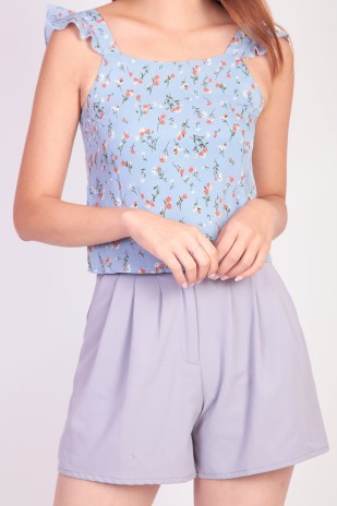 Silas Floral Top in Blue