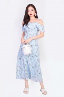 Sahara Floral Maxi Dress in Blue