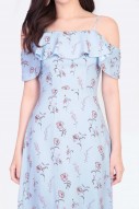 Sahara Floral Maxi Dress in Blue