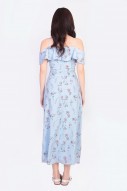 Sahara Floral Maxi Dress in Blue
