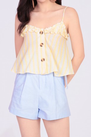 Hartley Stripes Top in Yellow
