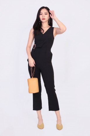 Aileen Buckle Jumpsuit in Black
