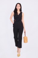 Aileen Buckle Jumpsuit in Black