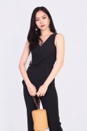 Aileen Buckle Jumpsuit in Black