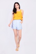 Fawnya Button Top in Mustard