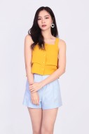 Fawnya Button Top in Mustard