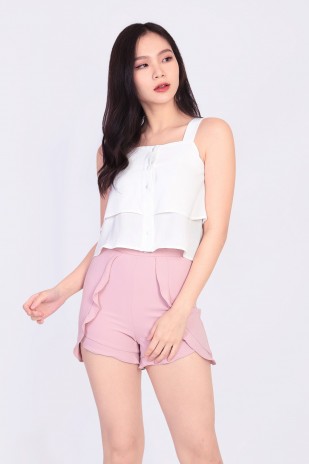 Fawnya Button Top in White