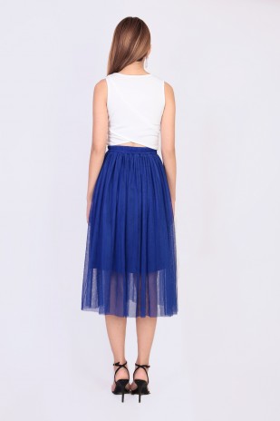 Billie Mesh Skirt in Blue