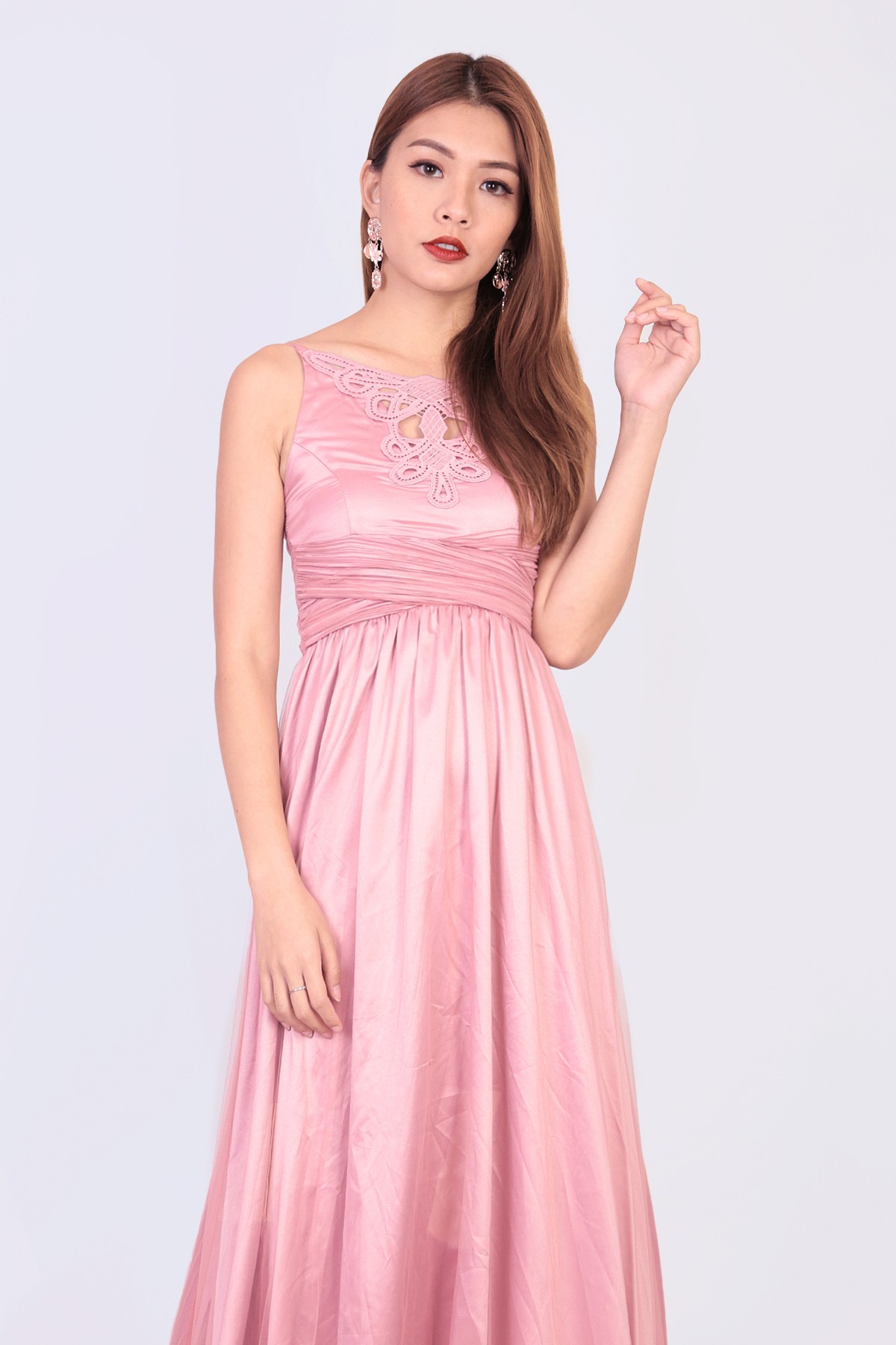 sam edelman alanis crochet dress Alanis Crochet Tulle Dress in Pink