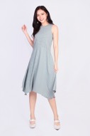 Adelio Checkered Swing Dress in Mint
