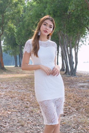 Ilona Lace Dress in White