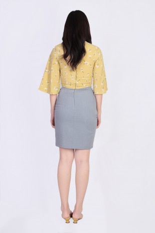 Lila Knot Skirt in Grey