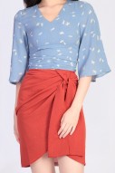 Cleo Floral Top in Blue