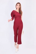 Cybil Ruffle Jumpsuit in Rose