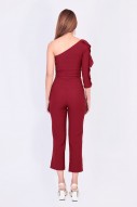 Cybil Ruffle Jumpsuit in Rose