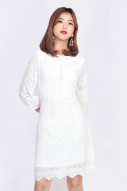 Carly Eyelet Dress in White