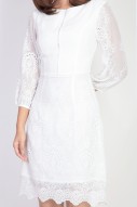 Carly Eyelet Dress in White