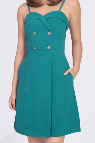 Scarlett Tuxedo Dress in Green
