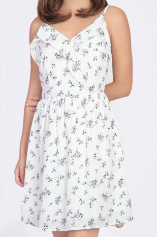 Kimber Floral Dress in White
