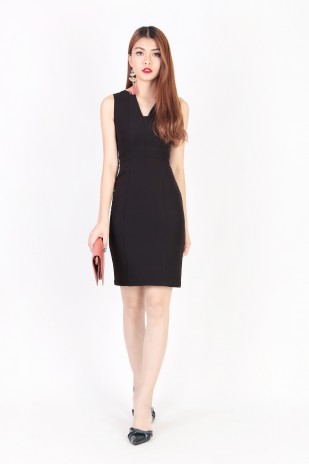 RESTOCK3: Molly Panel Workdress in Black