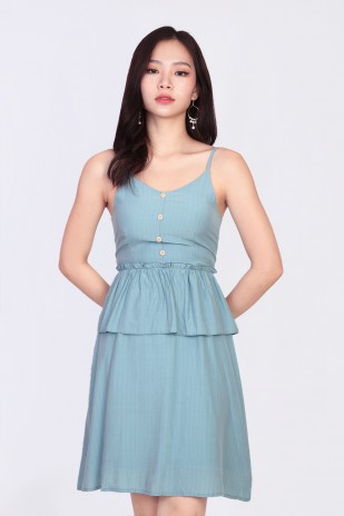 Tanya Tiered Dress in Seagreen