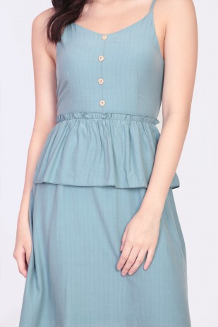 Tanya Tiered Dress in Seagreen