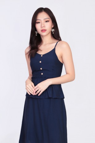 Tanya Tiered Dress in Navy