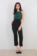 Philis Keyhole Jumpsuit in Forest Green
