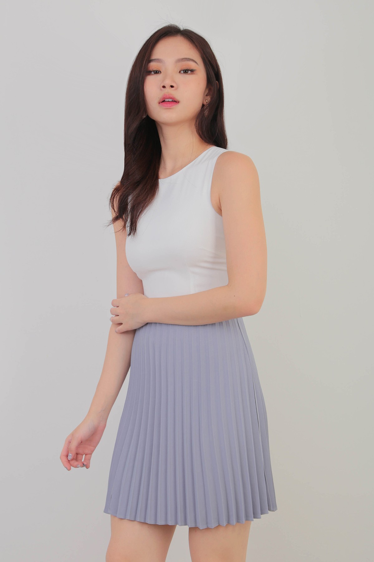 Denice Pleated Dress in...