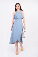RESTOCK: Janis Overlay Maxi Dress in Dusty Blue