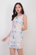 Fiona Printed Dress in Blue