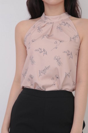 Camila Floral Top in Peach Pink