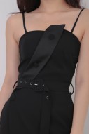 Jenna Belted Dress in Black