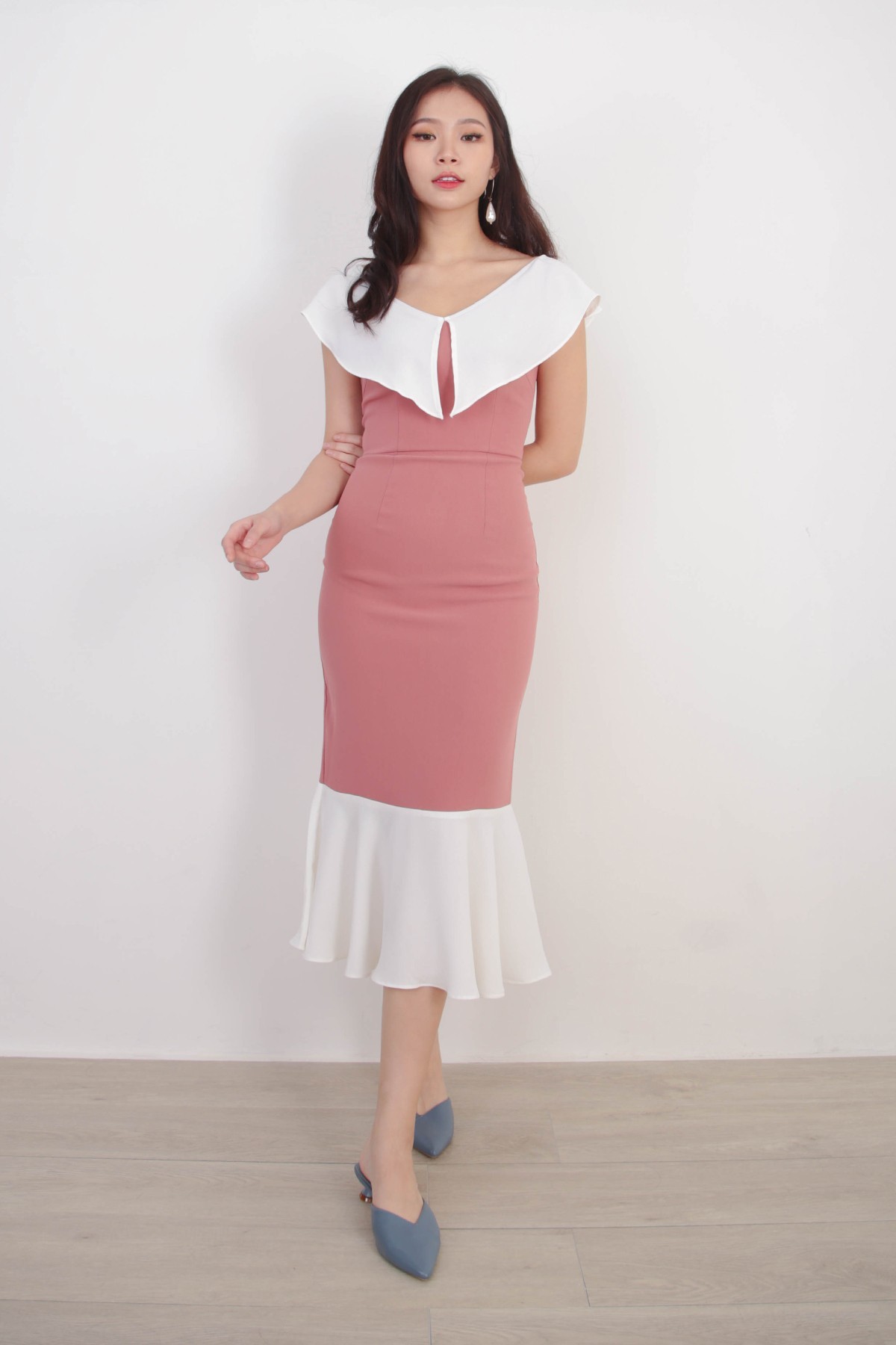 Phoebe Mermaid Dress in Pink