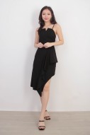 Zoey Asymmetrical Dress in Black