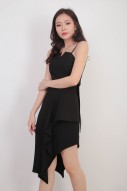 Zoey Asymmetrical Dress in Black