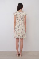 Melody Floral Dress in Cream