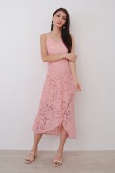 Romance Lace Dress in Pink