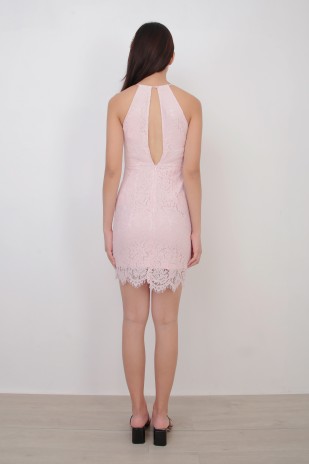 Cannes Lace Dress in Pink