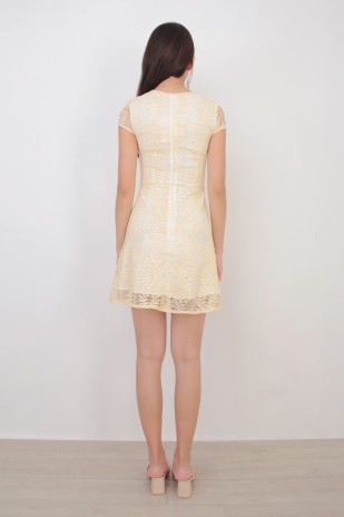 Orville Lace Cheongsam in Yellow